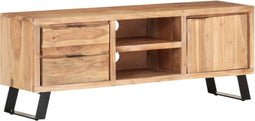 vidaXL - Tv-meubel - met - natuurlijke - randen - 120x30x42cm - massief - acaciahout