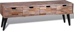 vidaXL - Tv-meubel - met - vier - lades - gerecycled - teak