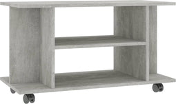 vidaXL - Tv-meubel - met - wieltjes - 80x40x45 - cm - bewerkt - hout - betongrijs