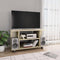 vidaXL - Tv-meubel - met - wieltjes - 80x40x45 - cm - bewerkt - hout - sonoma - eiken