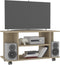 vidaXL - Tv-meubel - met - wieltjes - 80x40x45 - cm - bewerkt - hout - sonoma - eiken