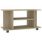 vidaXL - Tv-meubel - met - wieltjes - 80x40x45 - cm - bewerkt - hout - sonoma - eiken