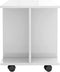 vidaXL - Tv-meubel - met - wieltjes - 80x40x45 - cm - bewerkt - hout - hoogglans - wit