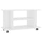 vidaXL - Tv-meubel - met - wieltjes - 80x40x45 - cm - bewerkt - hout - hoogglans - wit