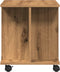 vidaXL - Tv-meubel - met - wieltjes - 80x40x45cm - bewerkt - hout - artisanaal - eiken