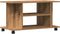 vidaXL - Tv-meubel - met - wieltjes - 80x40x45cm - bewerkt - hout - artisanaal - eiken