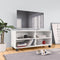 vidaXL - Tv-meubel - met - wieltjes - 90x35x35 - cm - bewerkt - hout - wit