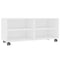 vidaXL - Tv-meubel - met - wieltjes - 90x35x35 - cm - bewerkt - hout - wit
