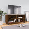 vidaXL - Tv-meubel - met - wieltjes - 90x35x35 - cm - bewerkt - hout - bruin - eikenkleur