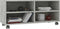 vidaXL - Tv-meubel - met - wieltjes - 90x35x35 - cm - bewerkt - hout - betongrijs