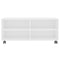 vidaXL - Tv-meubel - met - wieltjes - 90x35x35 - cm - bewerkt - hout - wit