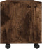 vidaXL - Tv-meubel - met - wieltjes - 90x35x35 - cm - bewerkt - hout - gerookt - eiken