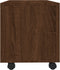 vidaXL - Tv-meubel - met - wieltjes - 90x35x35 - cm - bewerkt - hout - bruin - eikenkleur