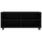 vidaXL - Tv-meubel - met - wieltjes - 90x35x35 - cm - bewerkt - hout - zwart