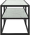 vidaXL - Tv-meubel - met - wit - marmerglas - 100x40x40 - cm - zwart