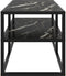 vidaXL - Tv-meubel - met - zwart - marmerglas - 100x40x40 - cm - zwart