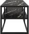 vidaXL - Tv-meubel - met - zwart - marmerglas - 120x40x40 - cm - zwart
