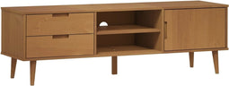 vidaXL - Tv-meubel - MOLDE - 158x40x49 - cm - massief - grenenhout - bruin