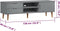 vidaXL - Tv-meubel - MOLDE - 158x40x49 - cm - massief - grenenhout - grijs
