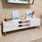 vidaXL - Tv-meubel - MOLDE - 158x40x49 - cm - massief - grenenhout - wit