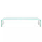 vidaXL - TV-meubel/monitorverhoger - 60x25x11 - cm - glas - groen - groen