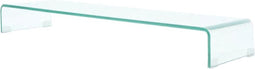 vidaXL - TV-meubel/monitorverhoger - transparant - 100x30x13 - cm - glas
