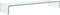 vidaXL - TV-meubel/monitorverhoger - transparant - 110x30x13 - cm - glas