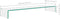 vidaXL - TV-meubel/monitorverhoger - transparant - 110x30x13 - cm - glas