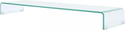 vidaXL - TV-meubel/monitorverhoger - transparant - 120x30x13 - cm - glas