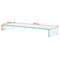 vidaXL - TV-meubel/monitorverhoger - transparant - 120x30x13 - cm - glas