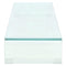 vidaXL - TV-meubel/monitorverhoger - transparant - 120x30x13 - cm - glas