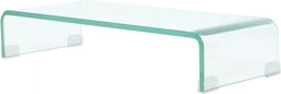vidaXL - TV-meubel/monitorverhoger - transparant - 60x25x11 - cm - glas
