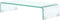 vidaXL - TV-meubel/monitorverhoger - transparant - 60x25x11 - cm - glas