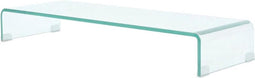 vidaXL - Tv-meubel/monitorverhoger - transparant - 90x30x13 - cm - glas