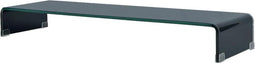 vidaXL - TV-meubel/monitorverhoger - zwart - 100x30x13 - cm - glas
