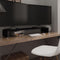 vidaXL - TV-meubel/monitorverhoger - zwart - 110x30x13 - cm - glas