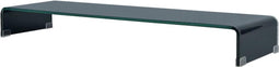 vidaXL - TV-meubel/monitorverhoger - zwart - 120x30x13 - cm - glas