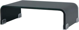 vidaXL - Tv-meubel/monitorverhoger - zwart - 40x25x11 - cm - glas