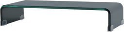 vidaXL - TV-meubel/monitorverhoger - zwart - 60x25x11 - cm - glas