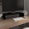 vidaXL - TV-meubel/monitorverhoger - zwart - 60x25x11 - cm - glas