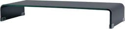vidaXL - Tv-meubel/monitorverhoger - zwart - 90x30x13 - cm - glas