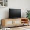 vidaXL - Tv-meubel - SENJA - 158x40x49 - cm - rattan-look - grenenhout - bruin