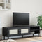 vidaXL - Tv-meubel - SENJA - 158x40x49 - cm - rattan-look - massief - grenen - zwart