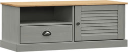 vidaXL - Tv-meubel - VIGO - 106x40x40 - cm - massief - grenenhout - grijs