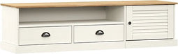 vidaXL - Tv-meubel - VIGO - 156x40x40 - cm - massief - grenenhout - wit