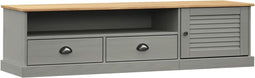 vidaXL - Tv-meubel - VIGO - 156x40x40 - cm - massief - grenenhout - grijs