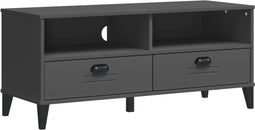 vidaXL - Tv-meubel - VIKEN - massief - grenenhout - antracietgrijs