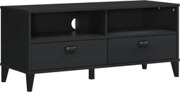 vidaXL - Tv-meubel - VIKEN - massief - grenenhout - zwart