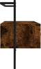 vidaXL - Tv-meubel - wandgemonteerd - 100,5x30x51 - cm - hout - gerookt - eikenkleur