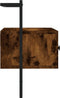 vidaXL - Tv-meubel - wandgemonteerd - 60,5x30x51 - cm - hout - gerookt - eikenkleur